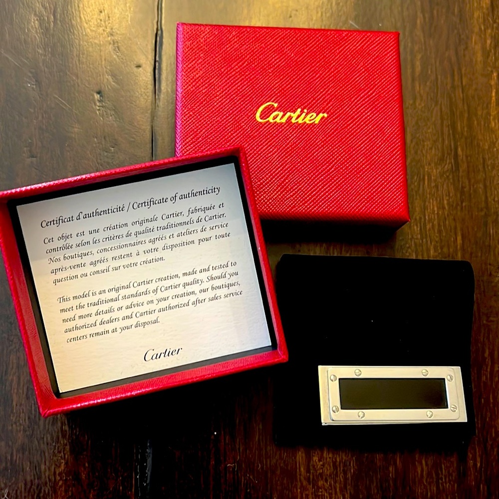 Never used before Cartier money clip!